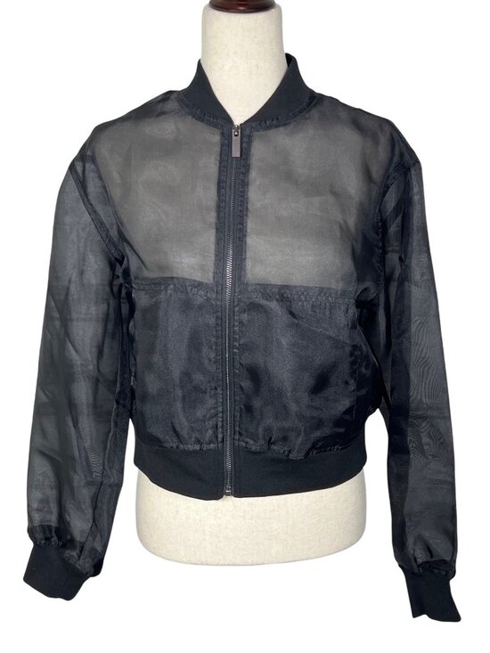 Sanctuary Jackets & Blazers - SANCTUARY Sheer Organza Bomber Jacket Black Sz XS NWT